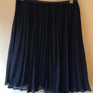 Babaton Navy Blue Pleated Skirt
